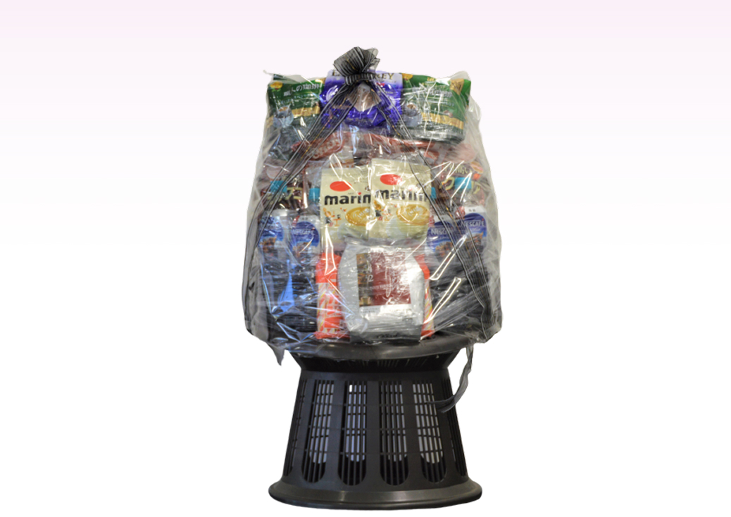 珈琲の盛籠 - コーヒー、紅茶、調味料などの詰め合わせ供物盛籠